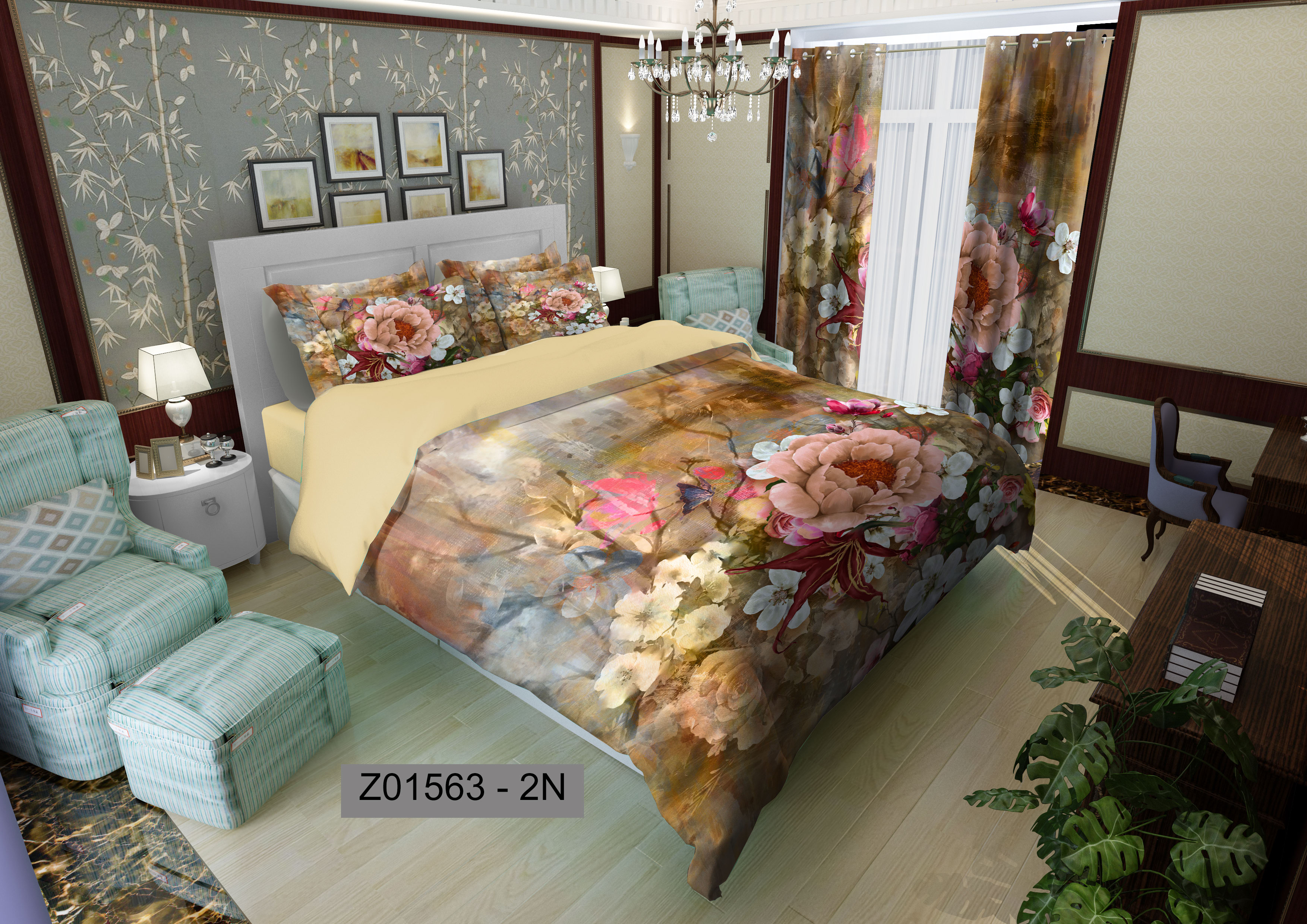 لحاف روتختی تنسل سه بعدی (3D) کالای خواب متین کد 1563