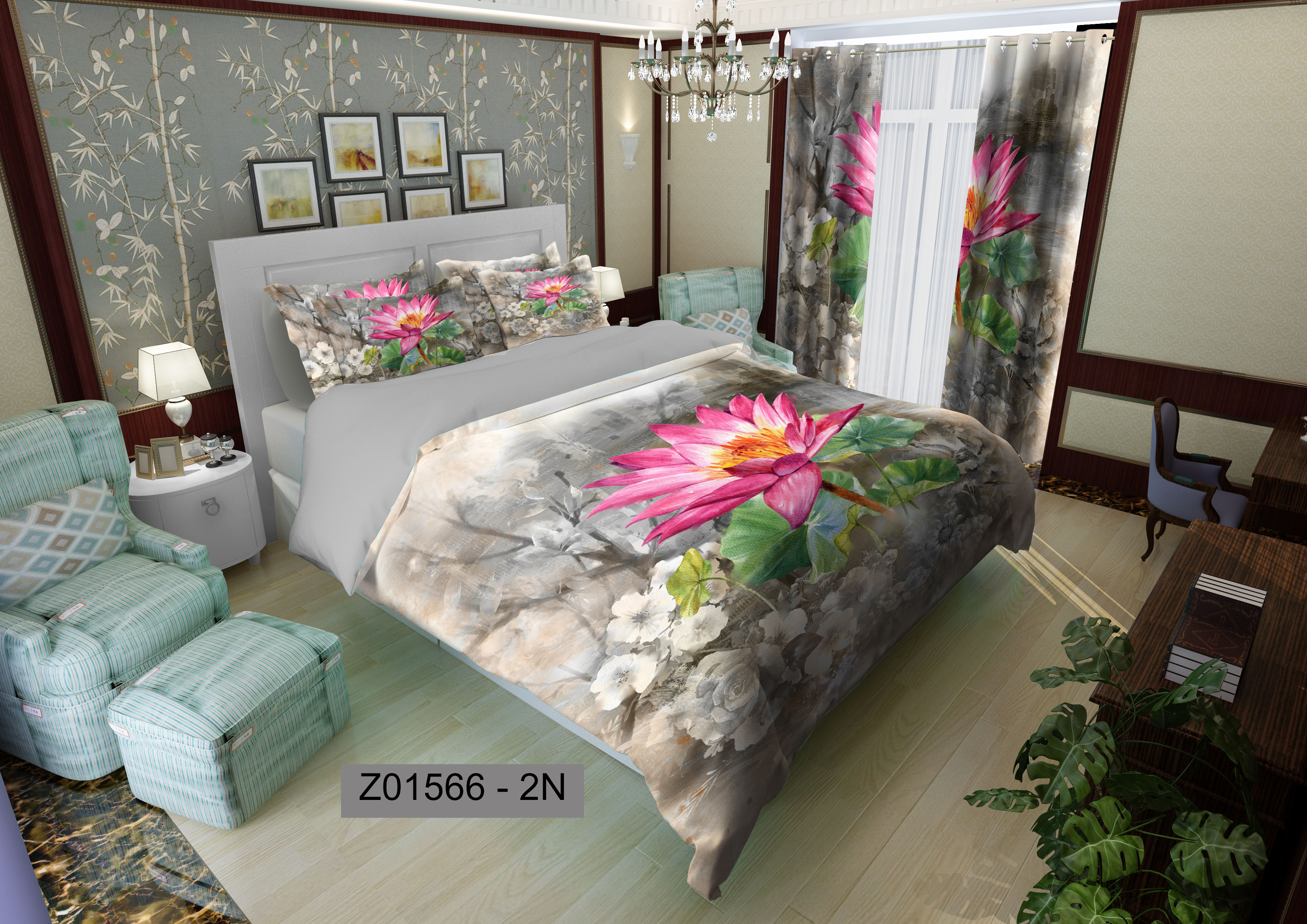 لحاف روتختی تنسل سه بعدی (3D) کالای خواب متین کد 1566