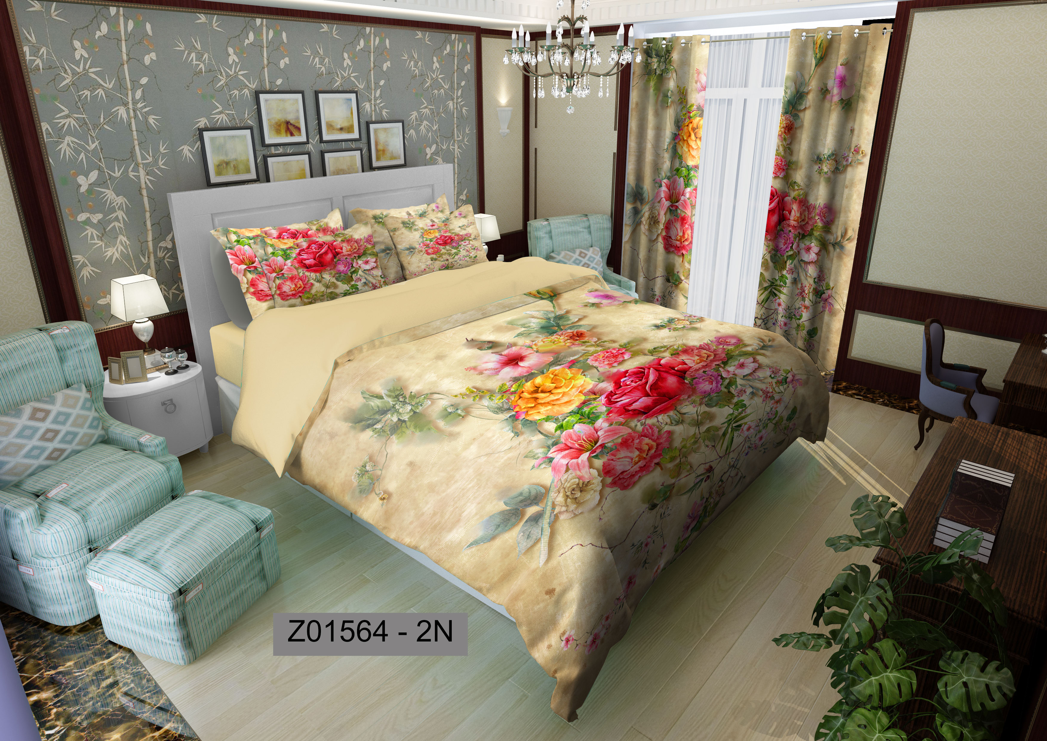 لحاف روتختی تنسل سه بعدی (3D) کالای خواب متین کد 1564