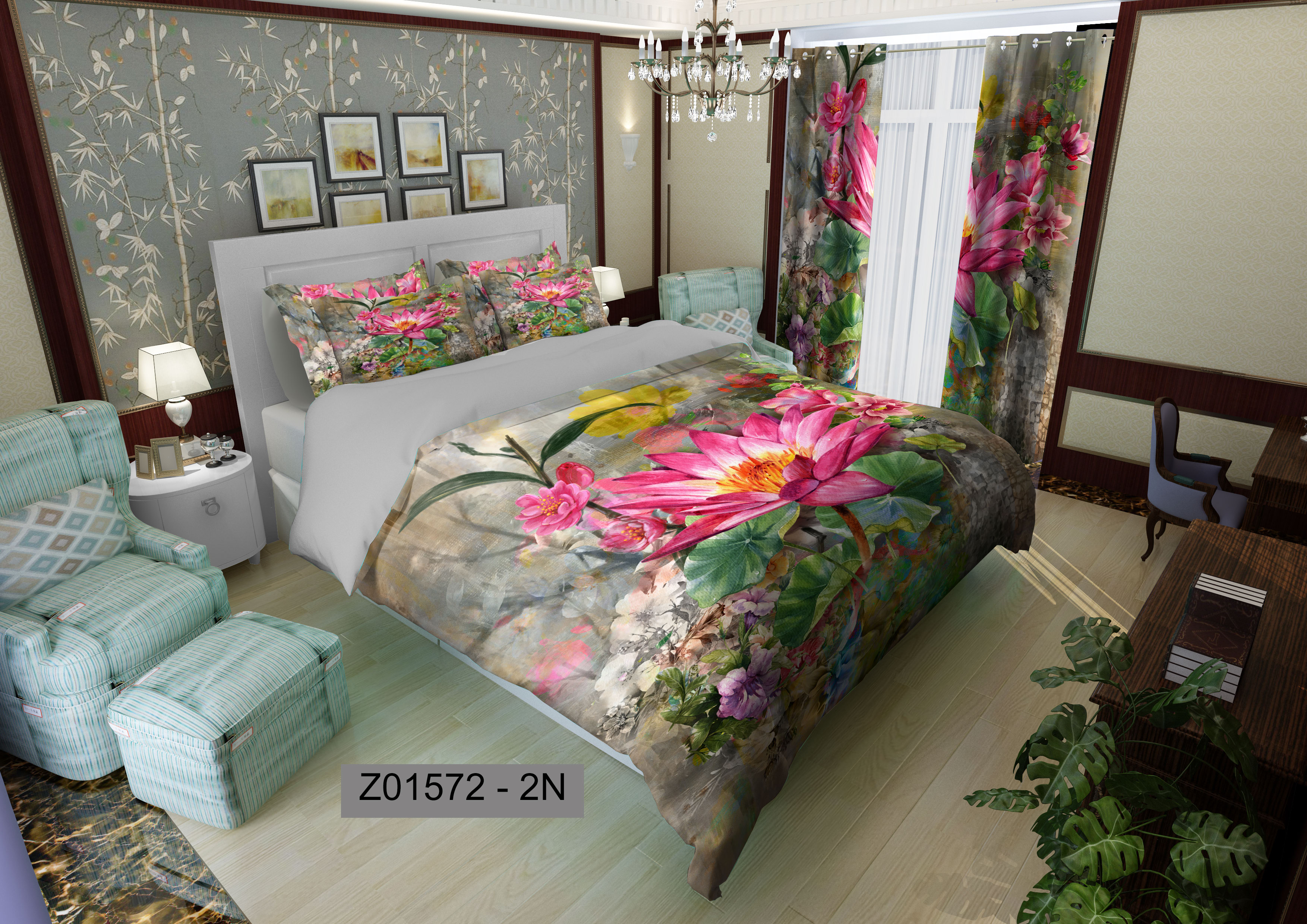 لحاف روتختی تنسل سه بعدی (3D) کالای خواب متین کد 1572
