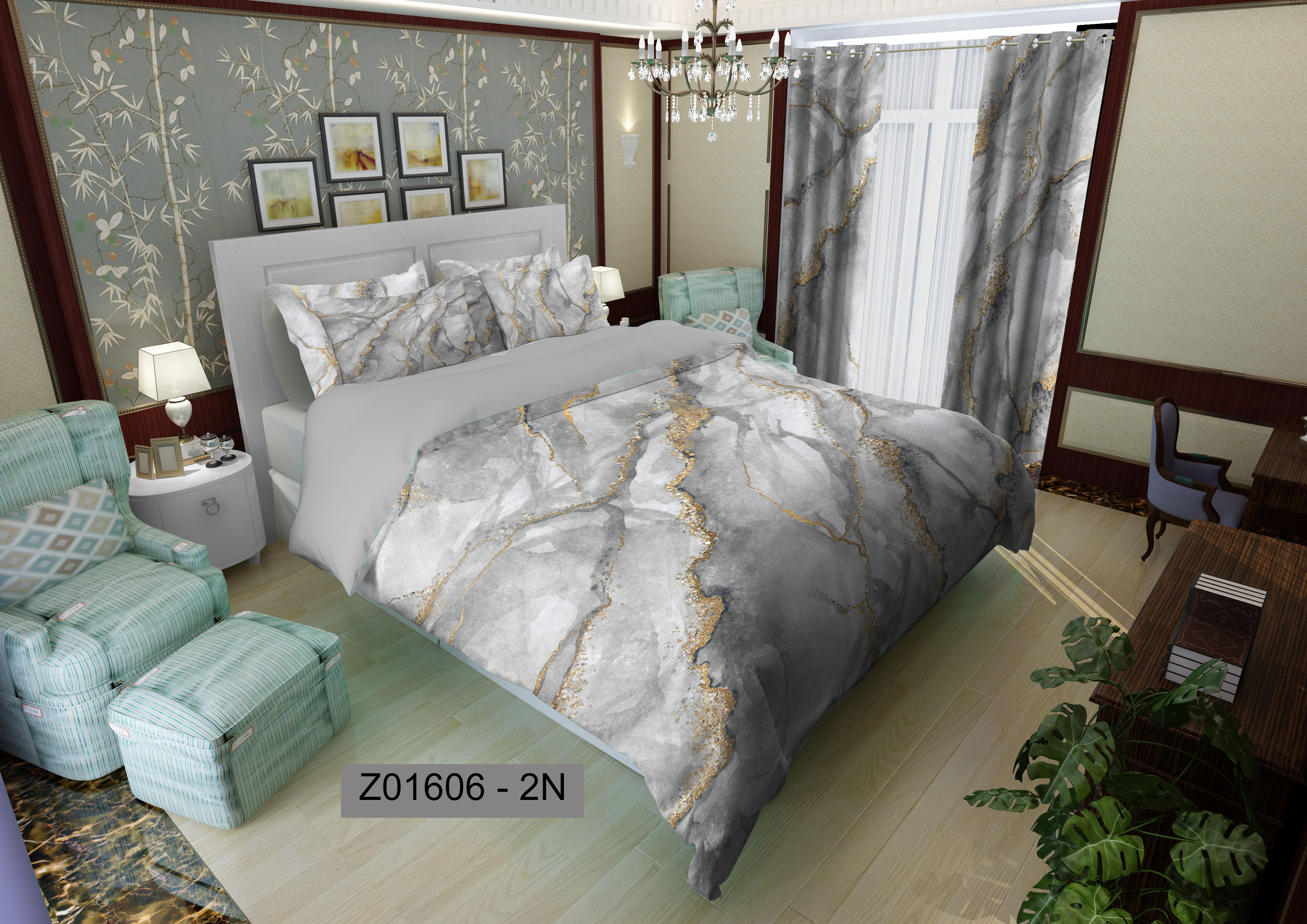 لحاف روتختی تنسل سه بعدی (3D) کالای خواب متین کد 1606