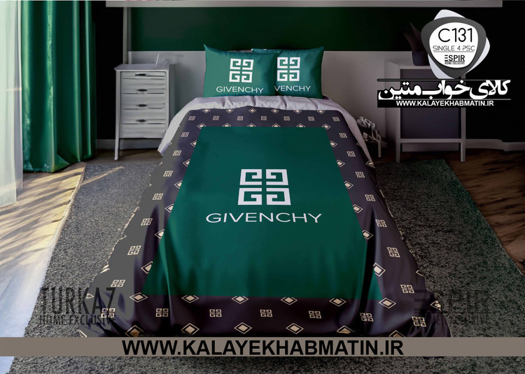 سرویس لحاف روتختی 1 نفره چاپی تنسل برند اسپایر(Turkaz-ترکاز) کد C 131