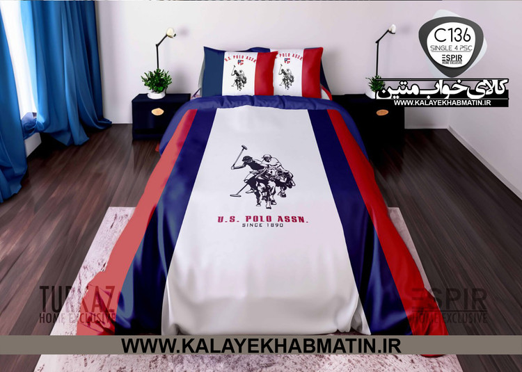 سرویس لحاف روتختی 1 نفره چاپی تنسل برند اسپایر(Turkaz-ترکاز) کد C 136