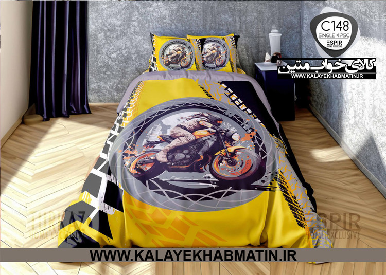 سرویس لحاف روتختی 1 نفره چاپی تنسل برند اسپایر(Turkaz-ترکاز) کد C 148