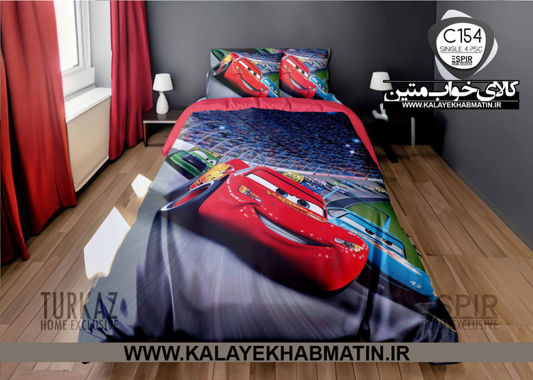 سرویس لحاف روتختی 1 نفره چاپی تنسل برند اسپایر(Turkaz-ترکاز) کد C 154