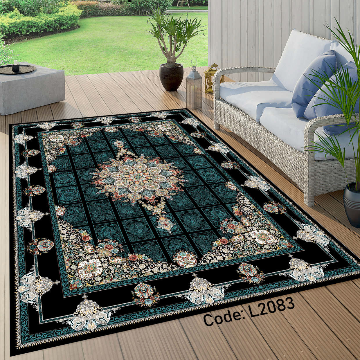 روفرشی کشدار (کاور فرش) و فرشینه و پادری کالای خواب متین کد L 2083