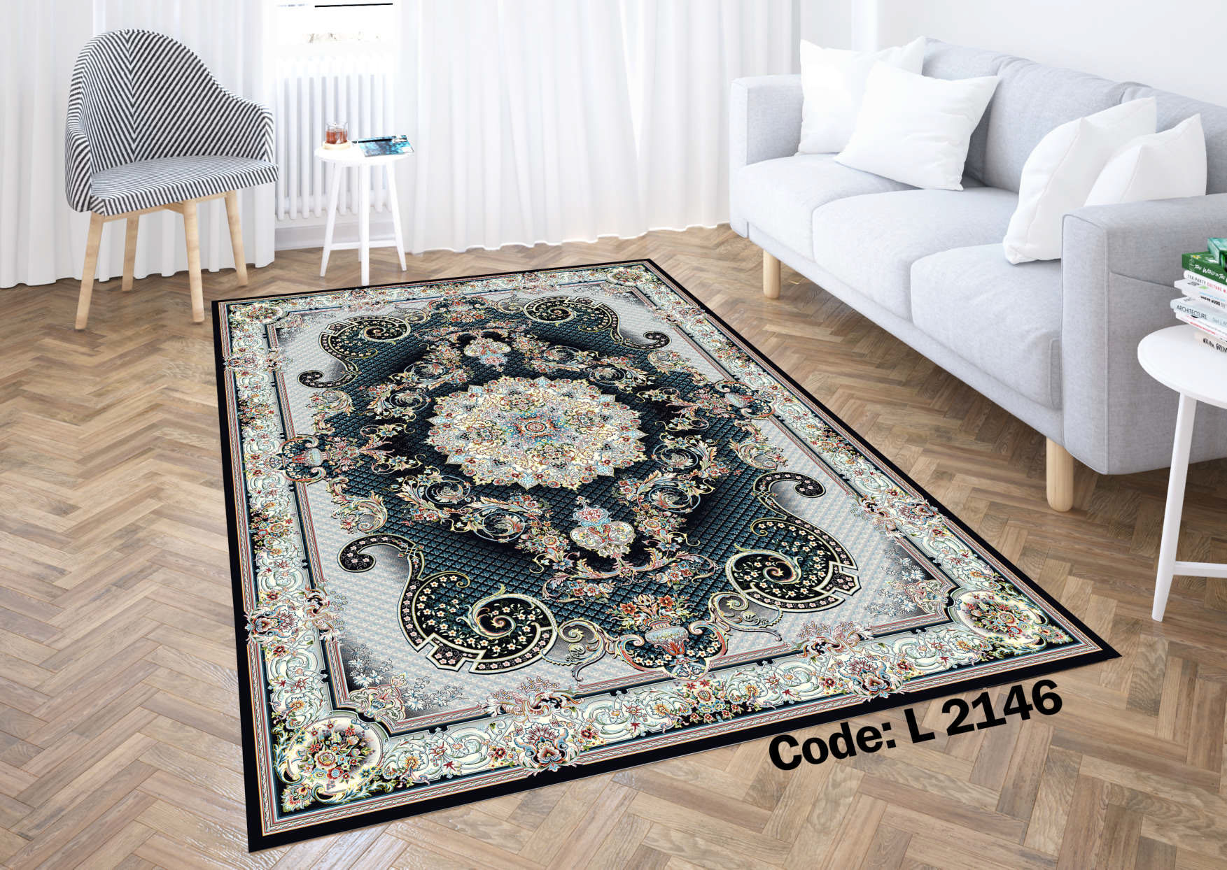 روفرشی کشدار (کاور فرش) و فرشینه و پادری کالای خواب متین کد L 2146