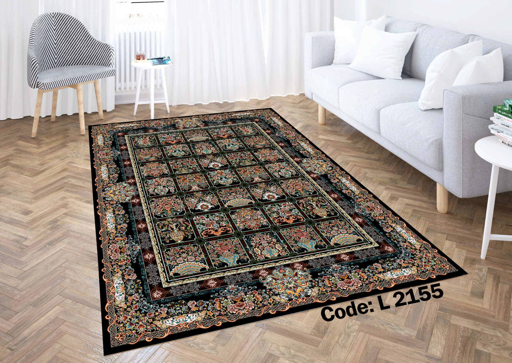 روفرشی کشدار (کاور فرش) و فرشینه و پادری کالای خواب متین کد L 2155
