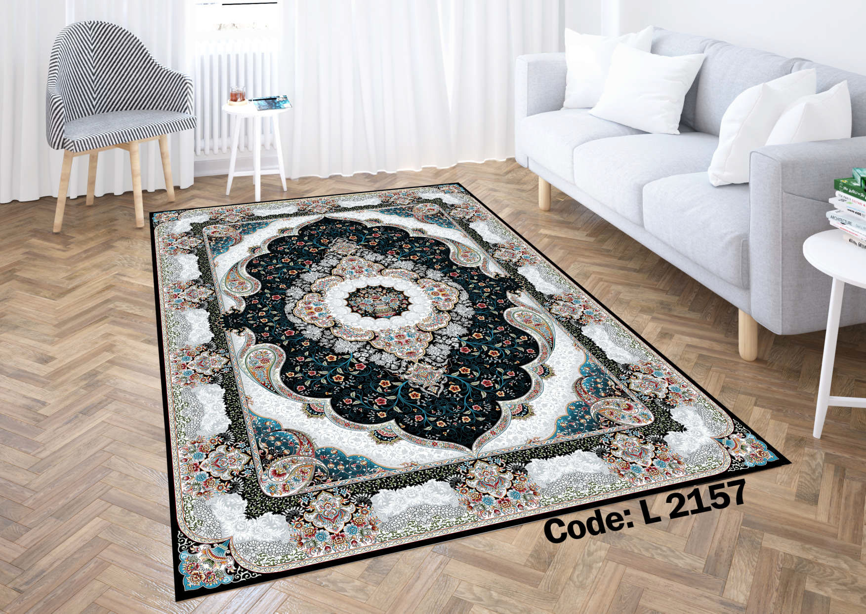 روفرشی کشدار (کاور فرش) و فرشینه و پادری کالای خواب متین کد L 2157