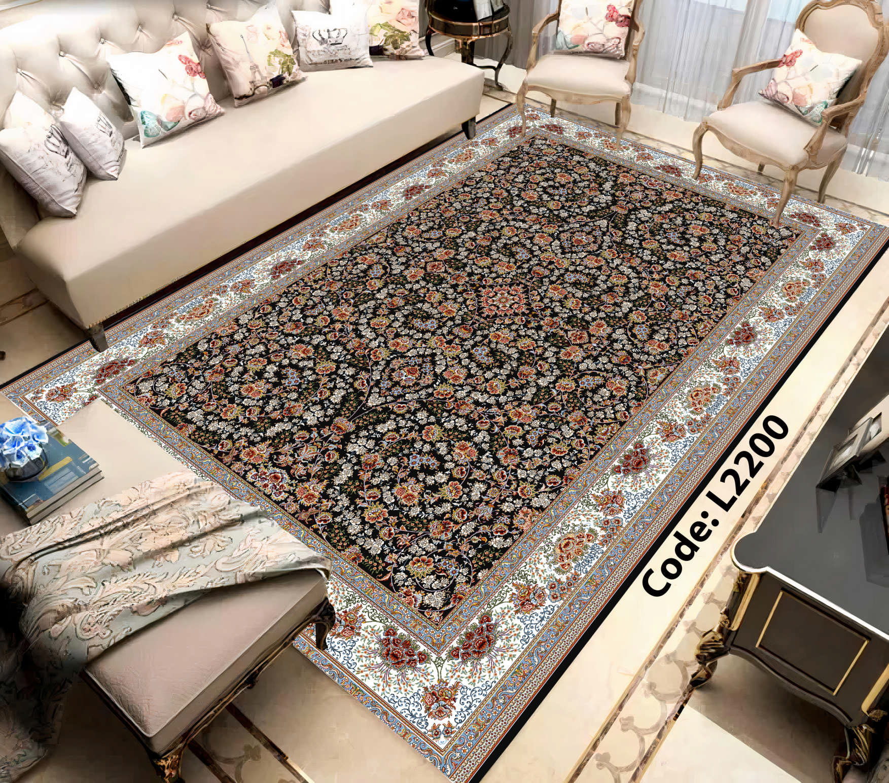 روفرشی کشدار (کاور فرش) و فرشینه و پادری کالای خواب متین کد L 2200