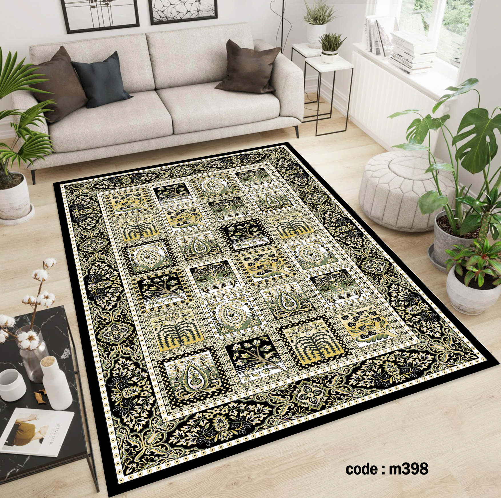 روفرشی کشدار (کاور فرش) و فرشینه و پادری کالای خواب متین کد m 398