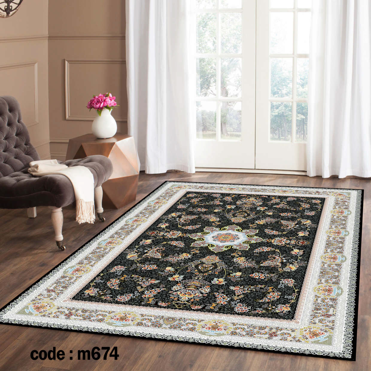 روفرشی کشدار (کاور فرش) و فرشینه و پادری کالای خواب متین کد m 674