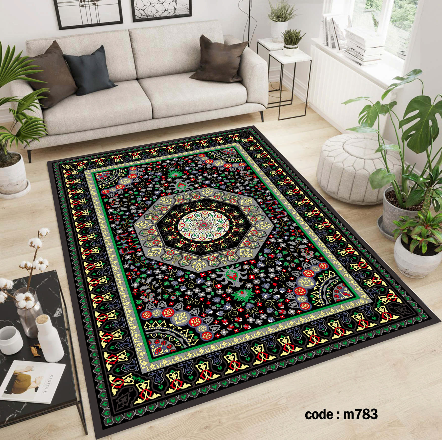 روفرشی کشدار (کاور فرش) و فرشینه و پادری کالای خواب متین کد m 783