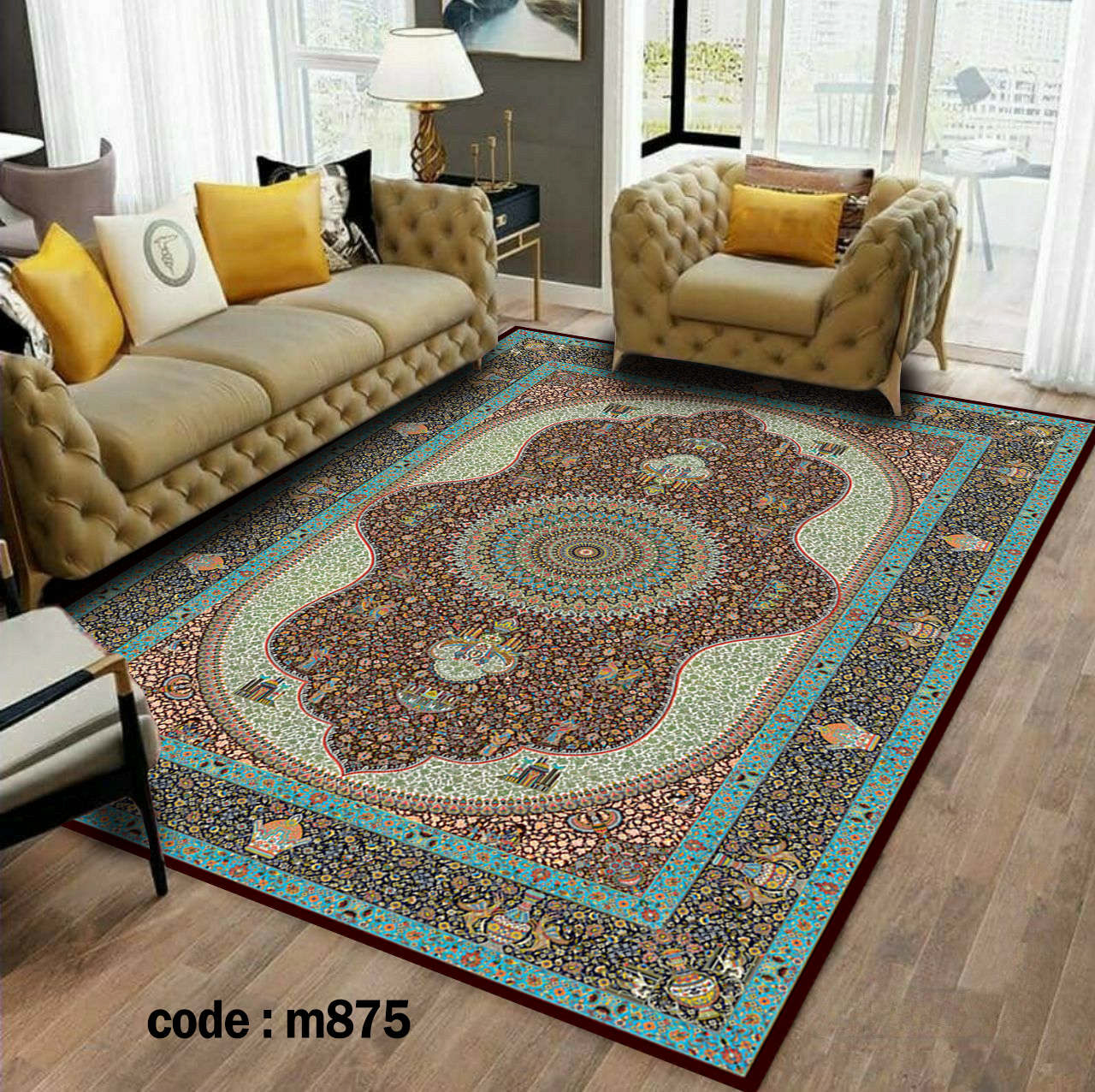 روفرشی کشدار (کاور فرش) و فرشینه و پادری کالای خواب متین کد m875
