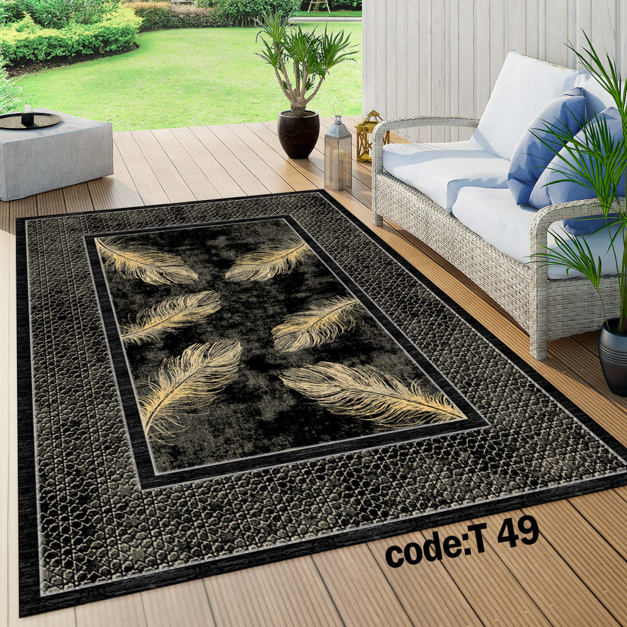 روفرشی کشدار (کاور فرش) و فرشینه و پادری کالای خواب متین کد T 49