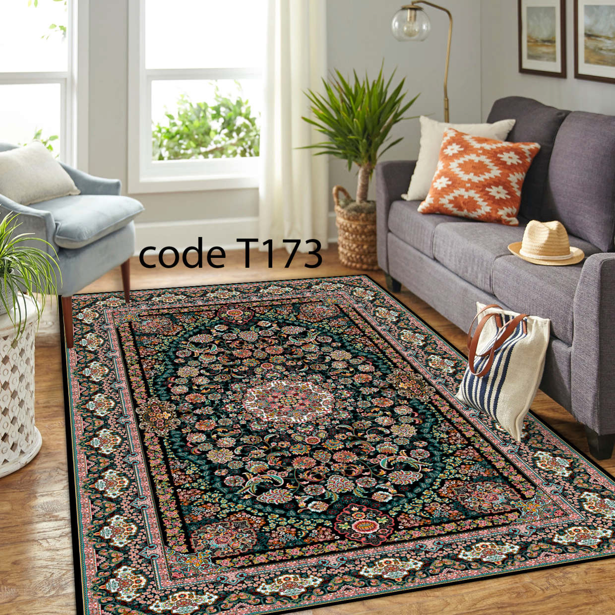 روفرشی کشدار (کاور فرش) و فرشینه و پادری کالای خواب متین کد T 173