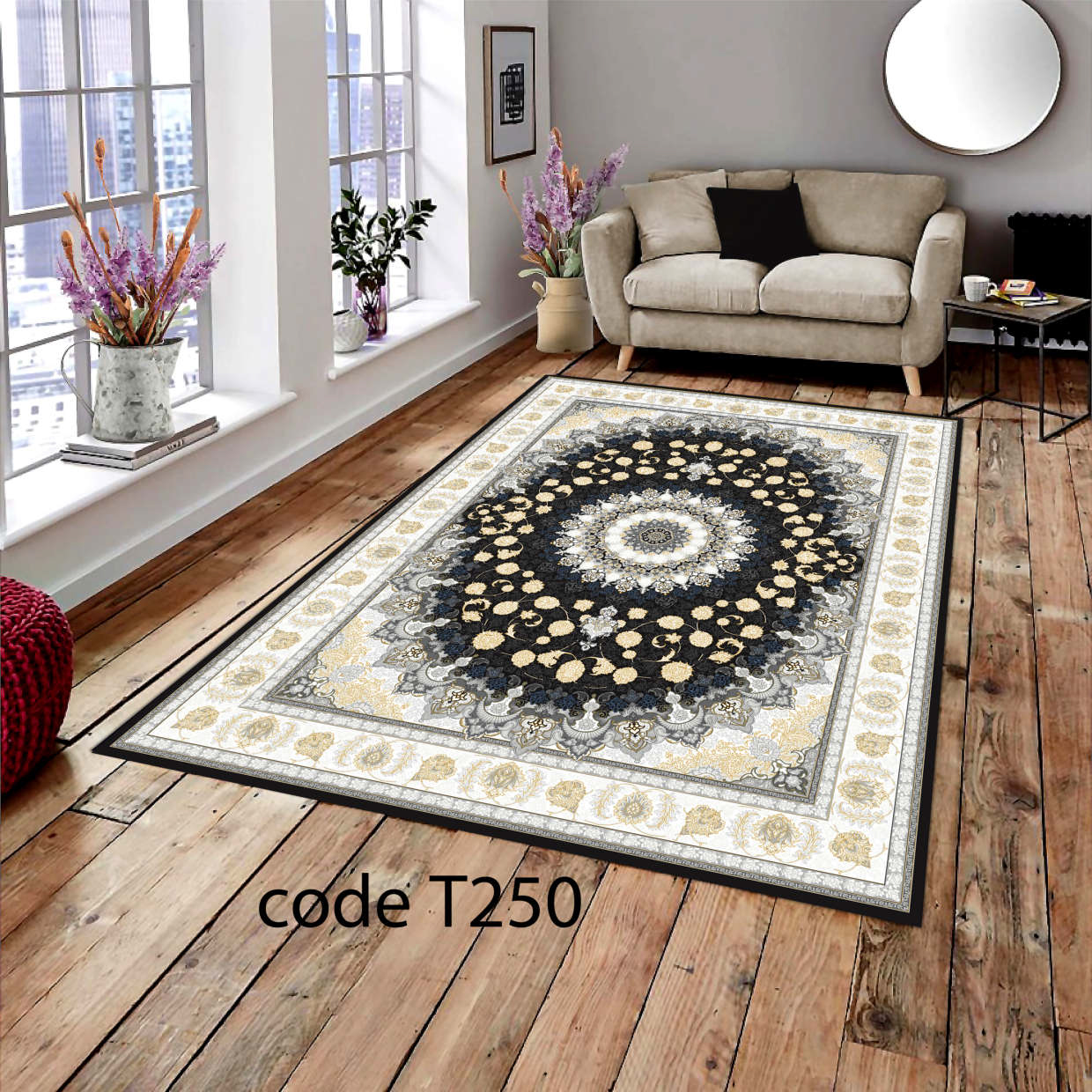 روفرشی کشدار (کاور فرش) و فرشینه و پادری کالای خواب متین کد T 250