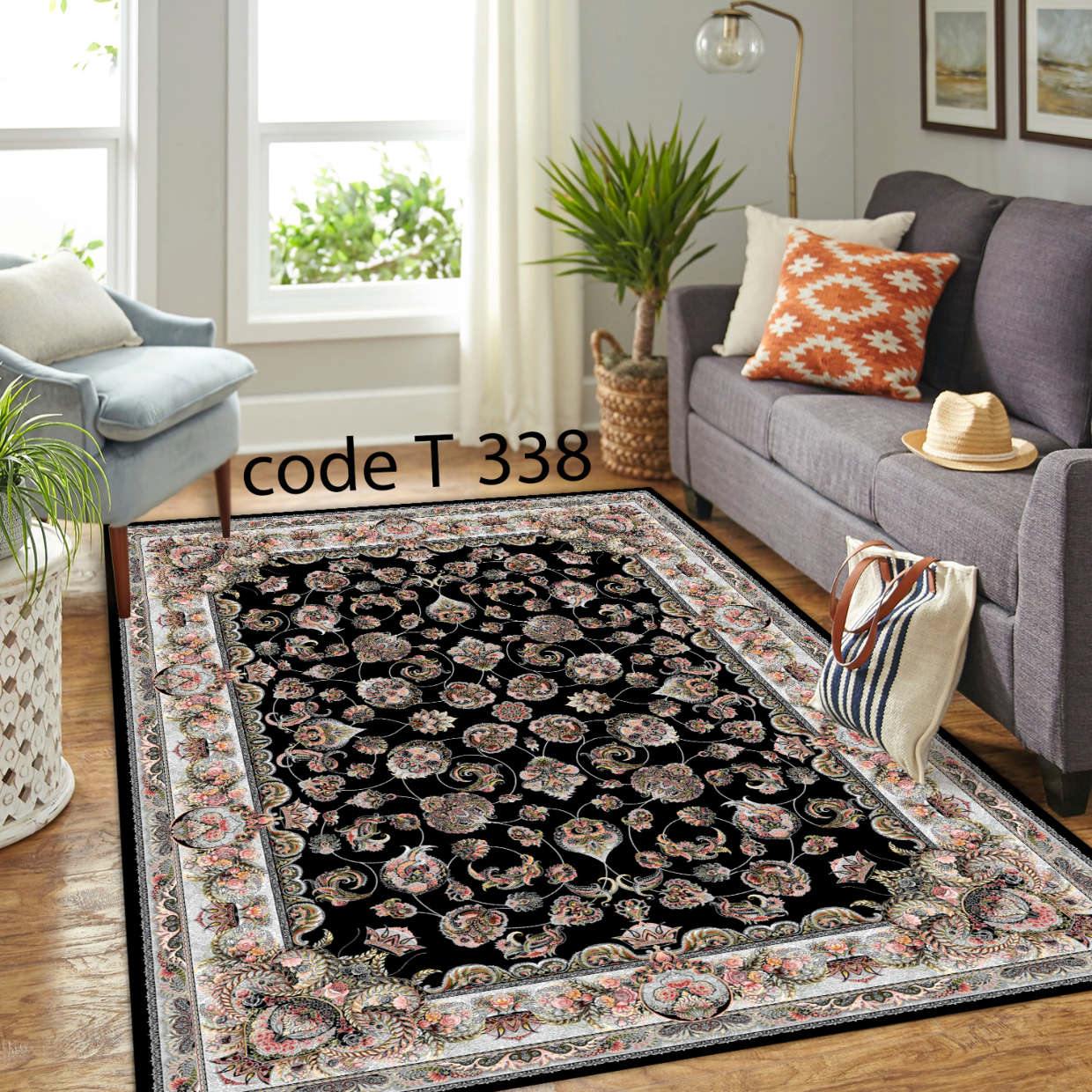 روفرشی کشدار (کاور فرش) و فرشینه و پادری کالای خواب متین کد T 338