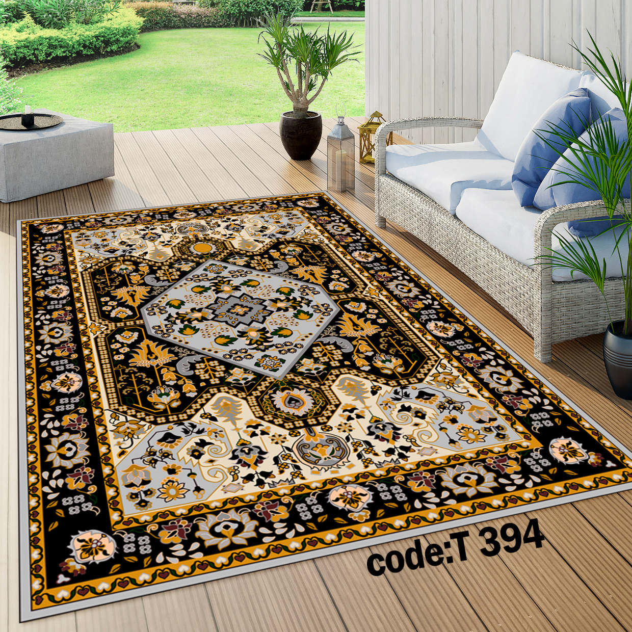 روفرشی کشدار (کاور فرش) و فرشینه و پادری کالای خواب متین کد T 394