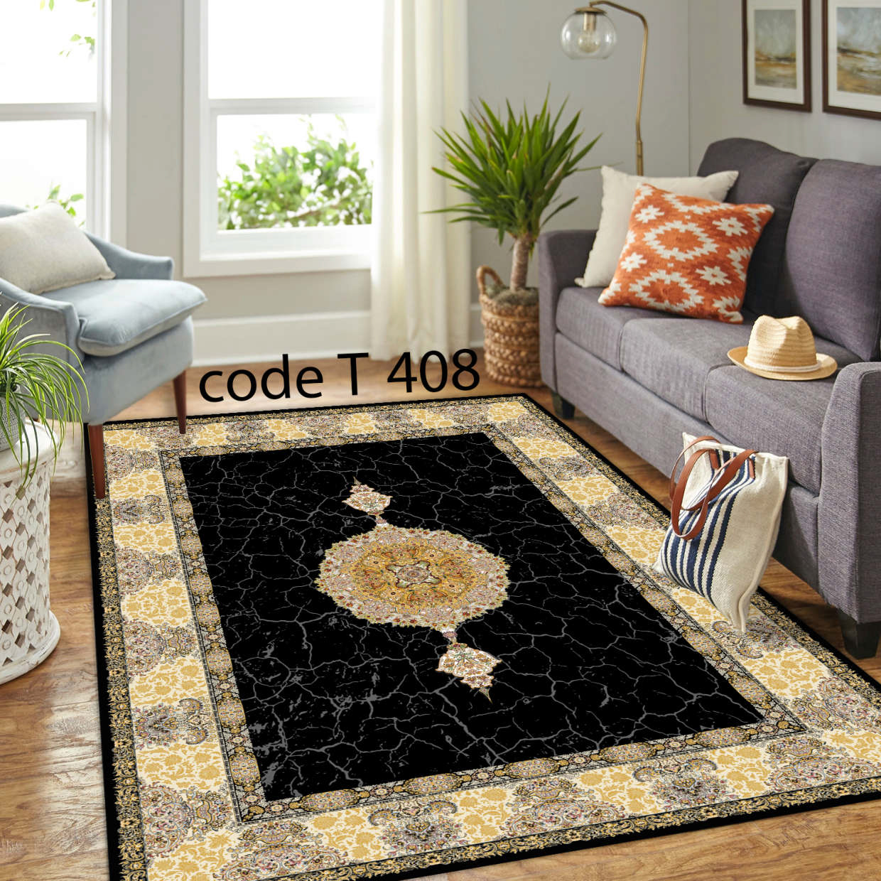 روفرشی کشدار (کاور فرش) و فرشینه و پادری کالای خواب متین کد T 408
