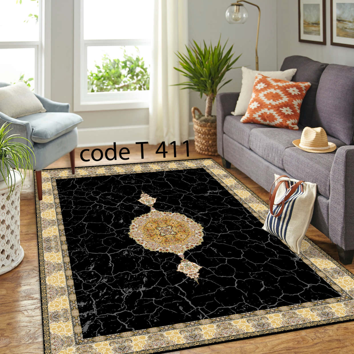 روفرشی کشدار (کاور فرش) و فرشینه و پادری کالای خواب متین کد T 411