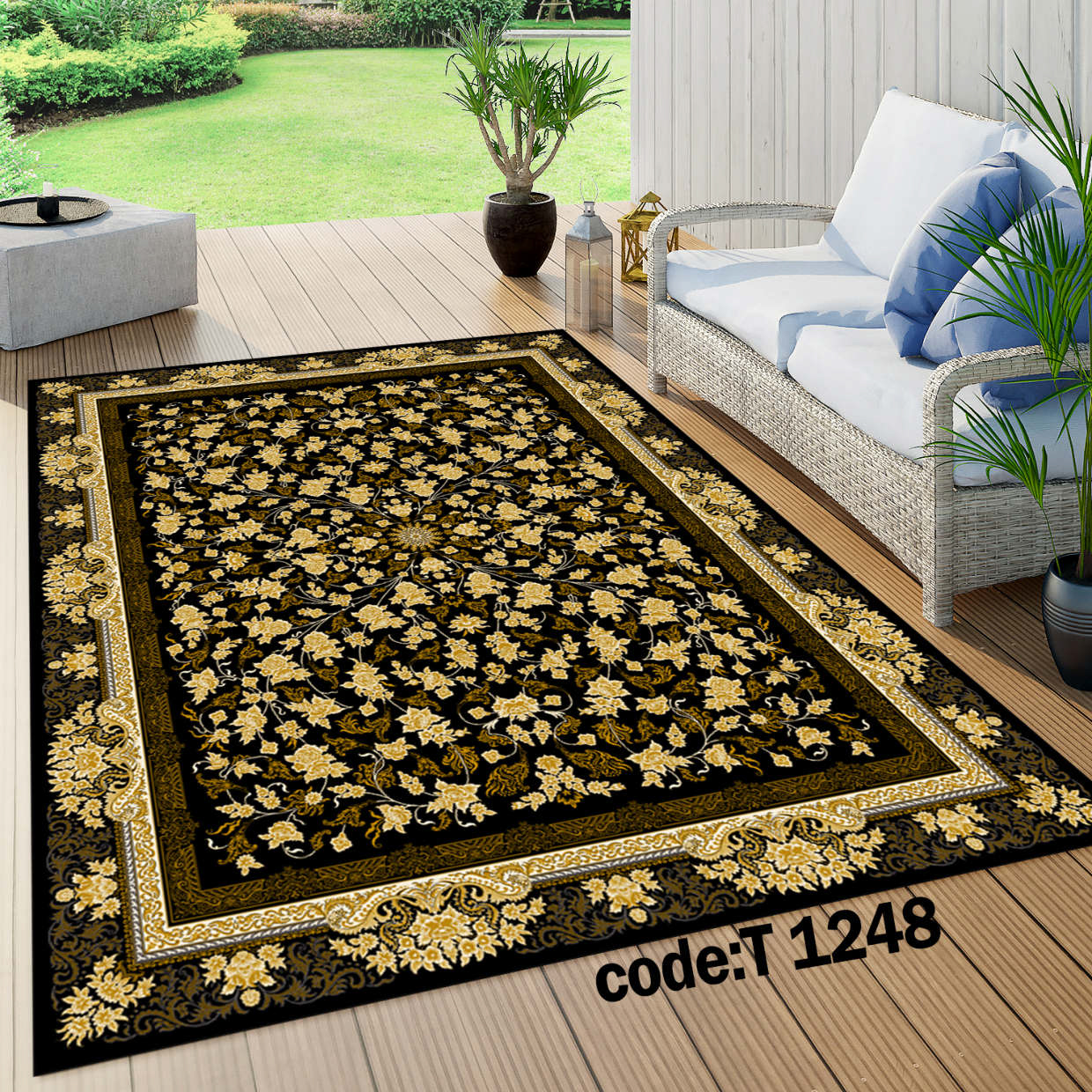 روفرشی کشدار (کاور فرش) و فرشینه و پادری کالای خواب متین کد T 1248