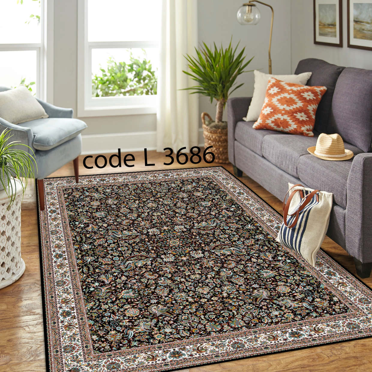 روفرشی کشدار (کاور فرش) و فرشینه و پادری کالای خواب متین کد L 3686