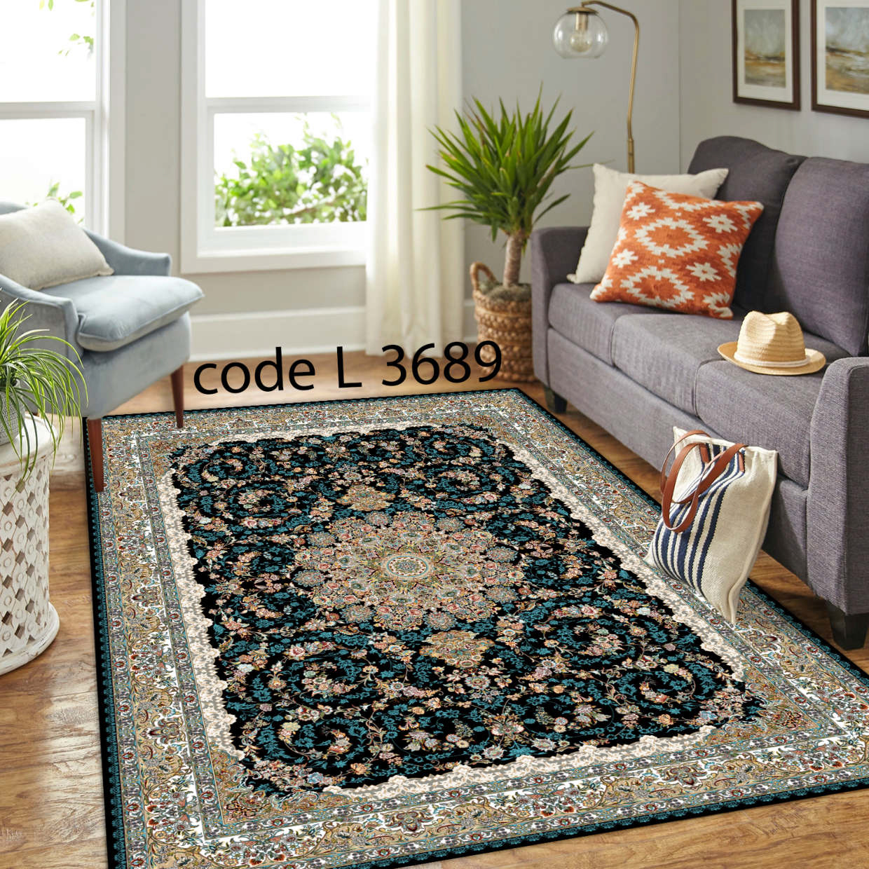 روفرشی کشدار (کاور فرش) و فرشینه و پادری کالای خواب متین کد L 3689