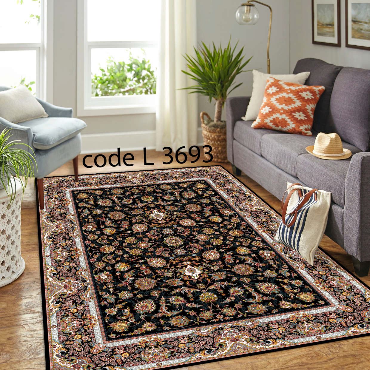 روفرشی کشدار (کاور فرش) و فرشینه و پادری کالای خواب متین کد L 3693