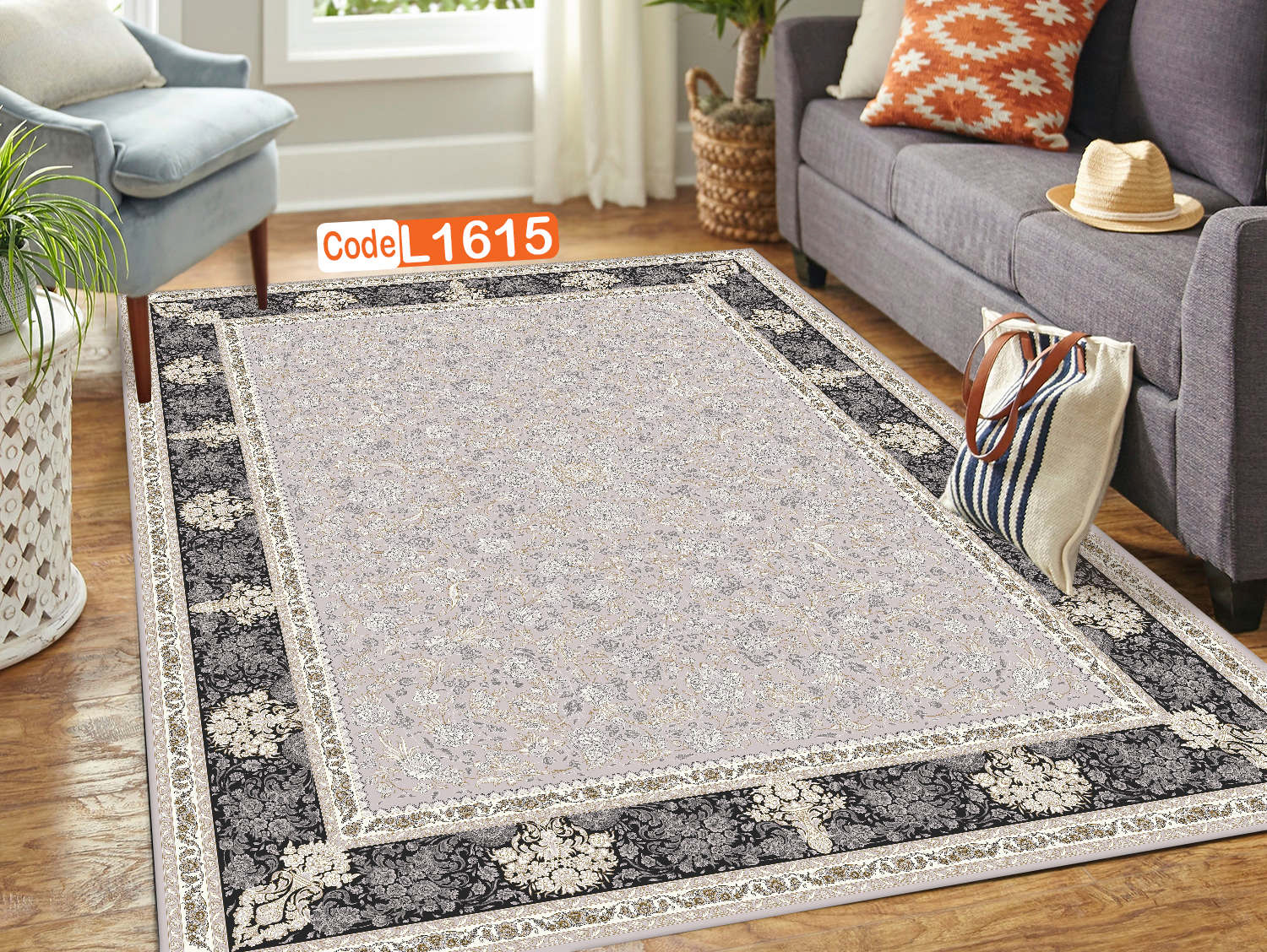 روفرشی کشدار (کاور فرش) و فرشینه و پادری کالای خواب متین کد L 1615
