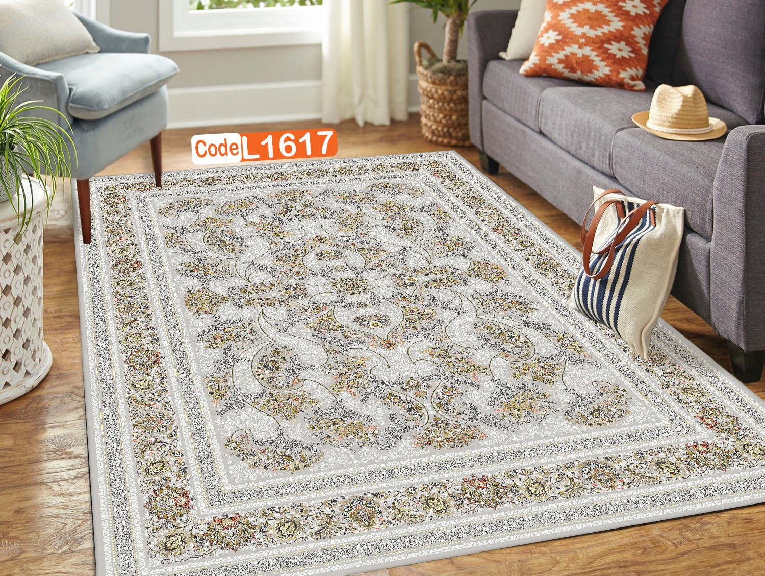 روفرشی کشدار (کاور فرش) و فرشینه و پادری کالای خواب متین کد L 1617