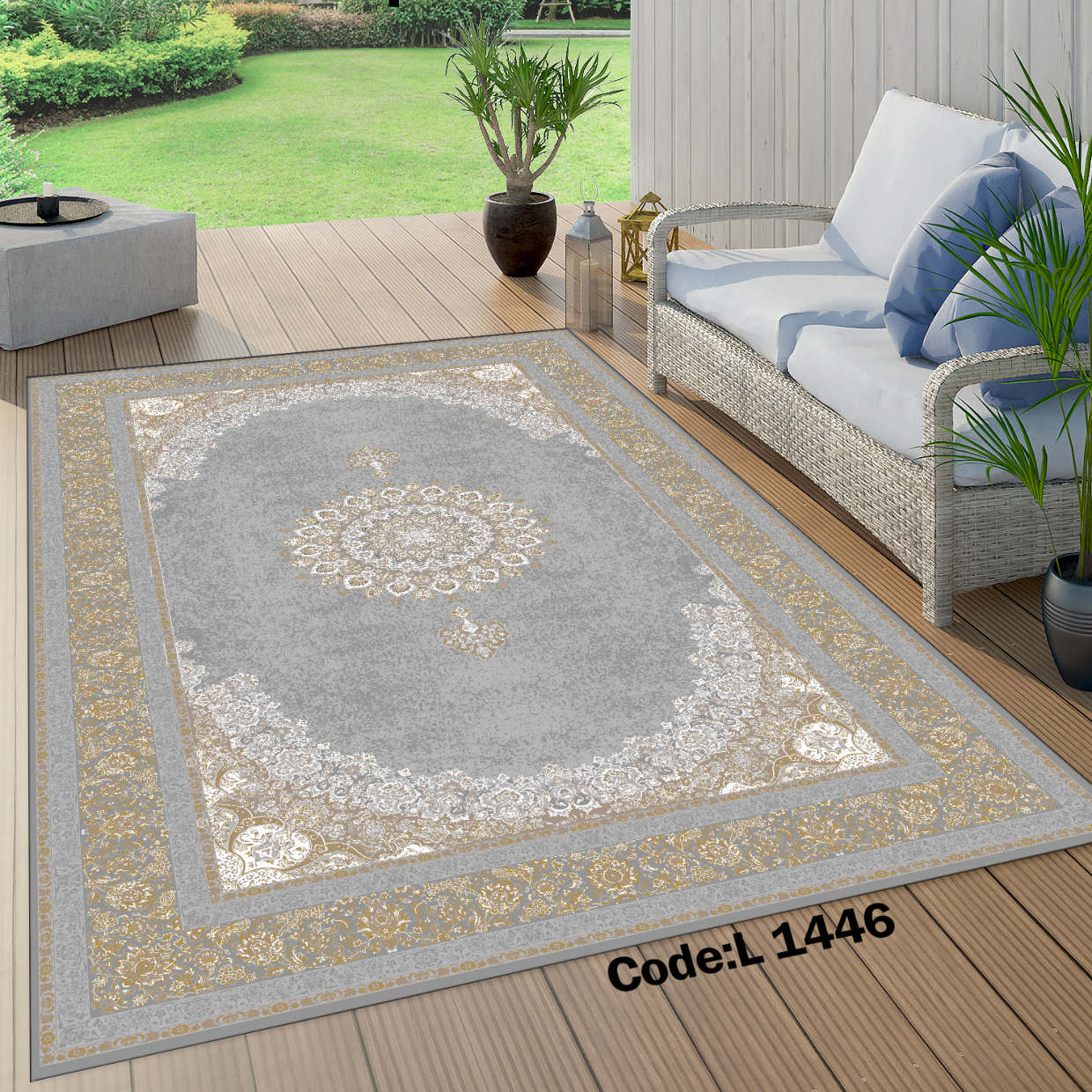 روفرشی کشدار (کاور فرش) و فرشینه و پادری کالای خواب متین کد L 1446