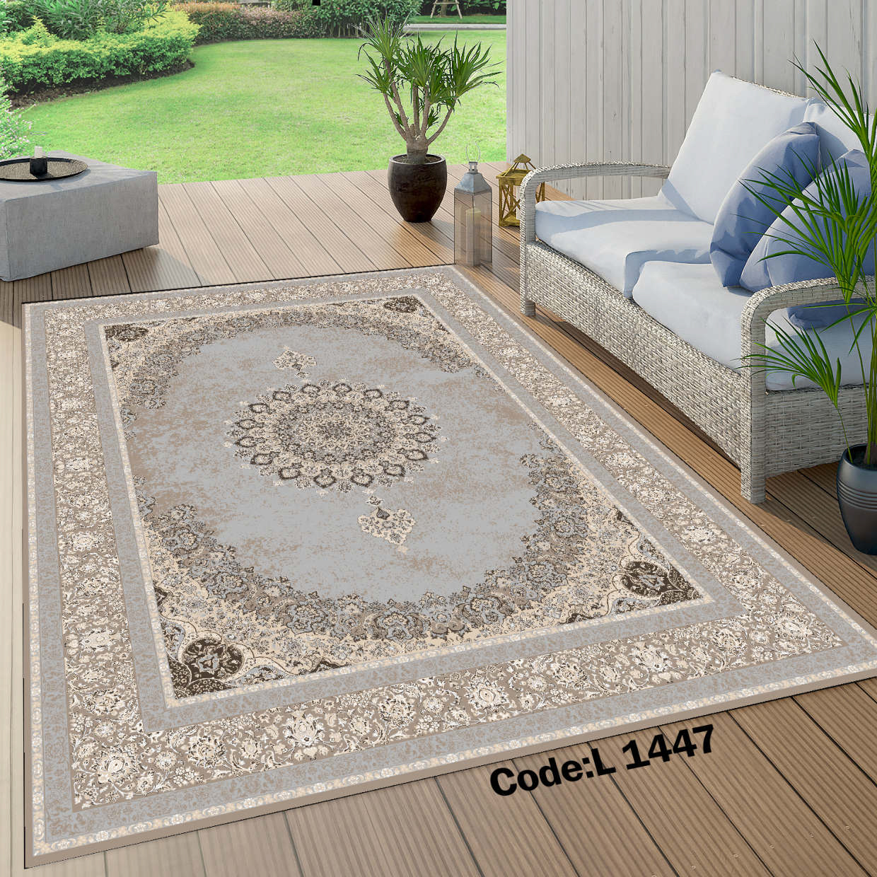 روفرشی کشدار (کاور فرش) و فرشینه و پادری کالای خواب متین کد L 1447