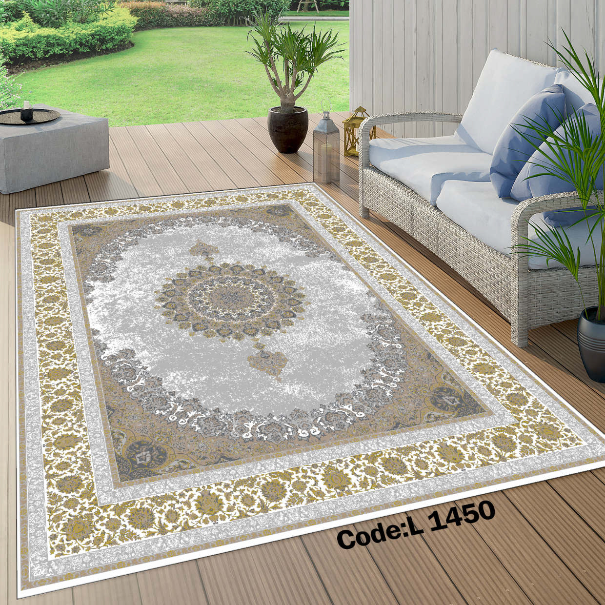 روفرشی کشدار (کاور فرش) و فرشینه و پادری کالای خواب متین کد L 1450