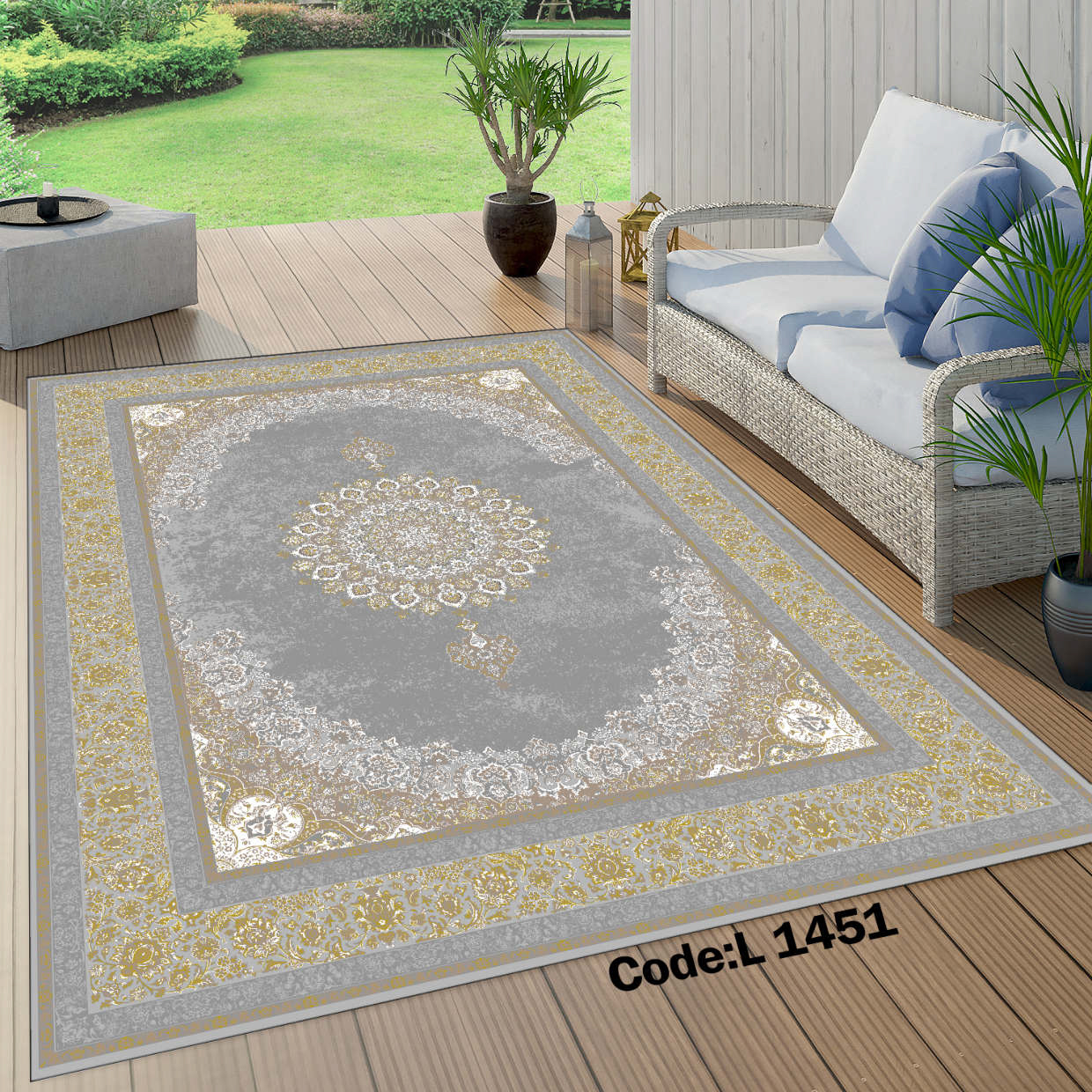روفرشی کشدار (کاور فرش) و فرشینه و پادری کالای خواب متین کد L 1451