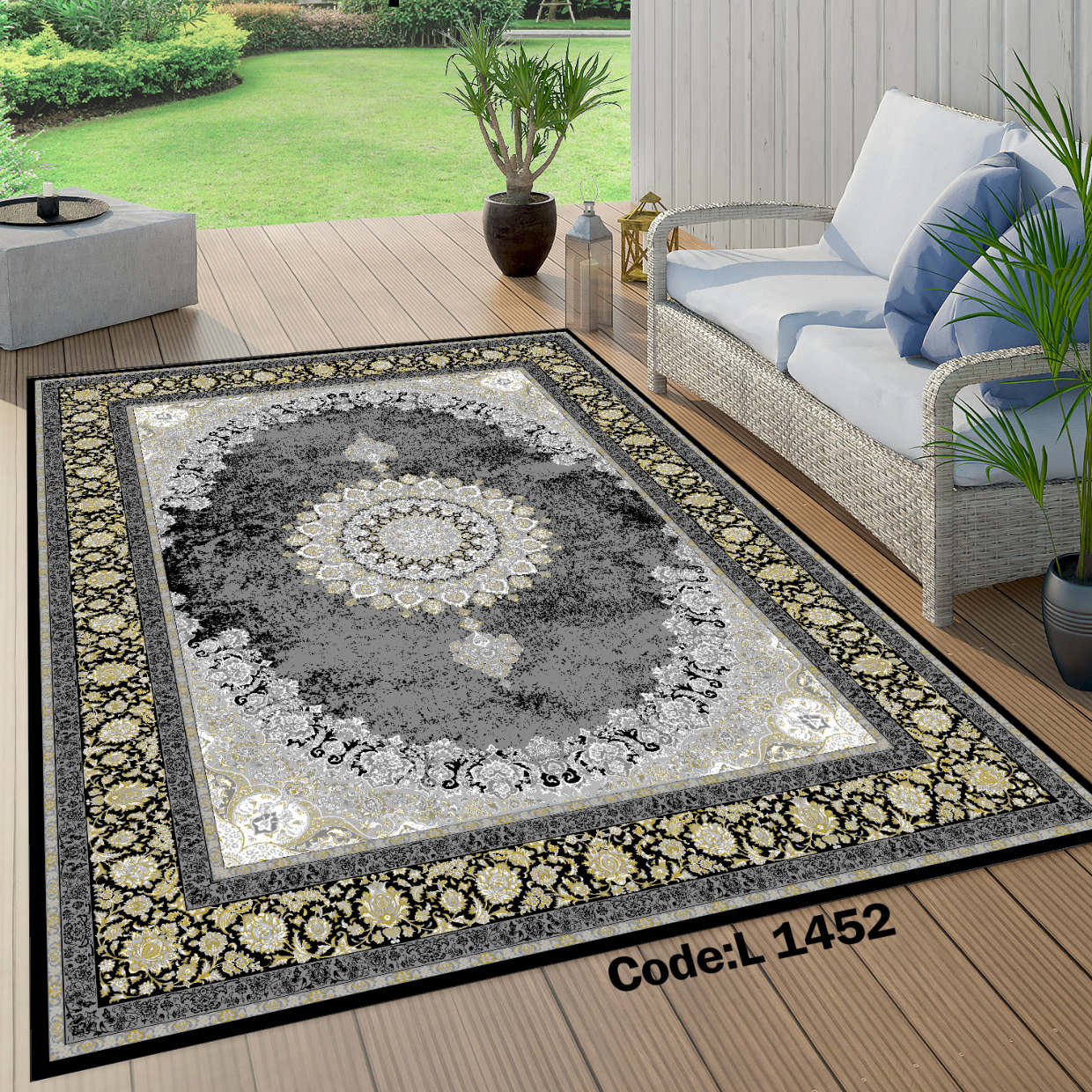 روفرشی کشدار (کاور فرش) و فرشینه و پادری کالای خواب متین کد L 1452