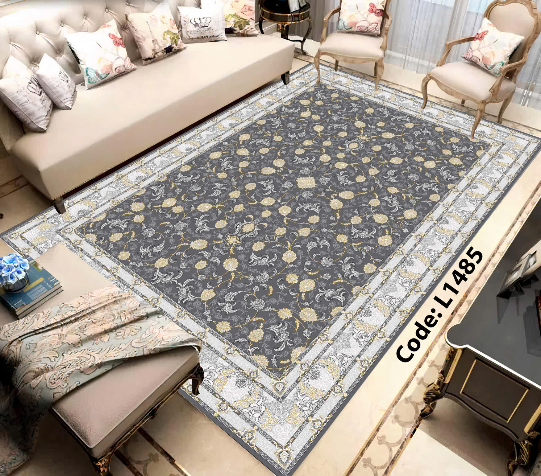 روفرشی کشدار (کاور فرش) و فرشینه و پادری کالای خواب متین کد L 1485