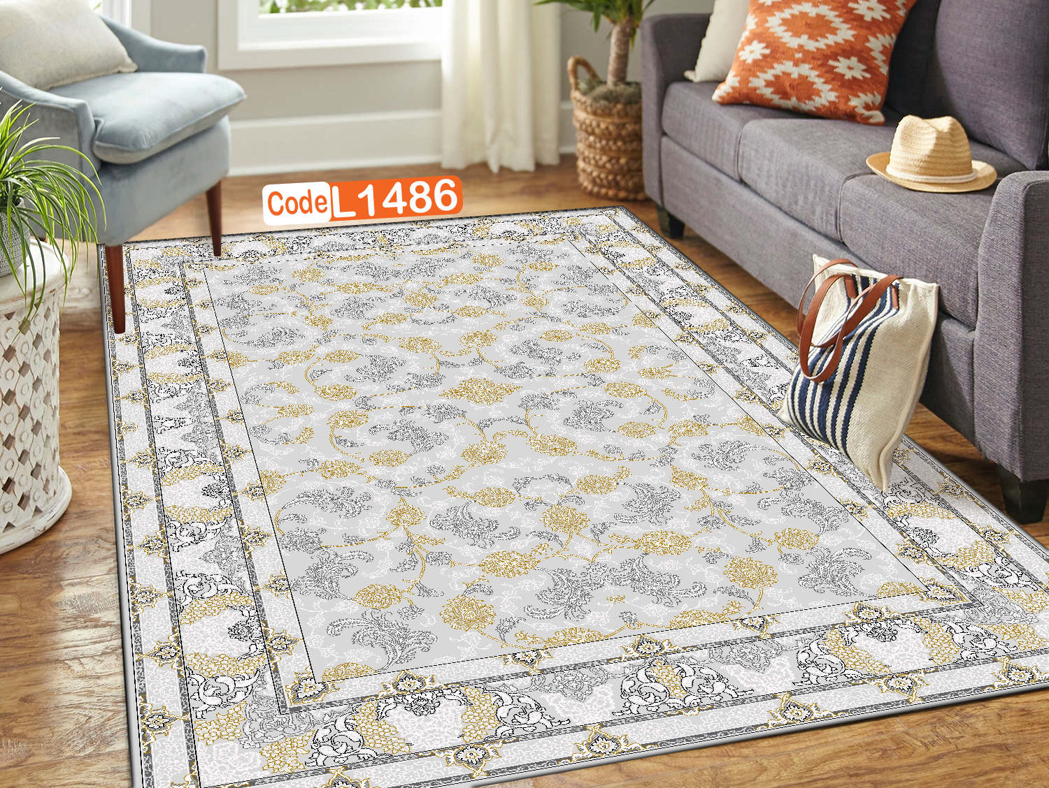 روفرشی کشدار (کاور فرش) و فرشینه و پادری کالای خواب متین کد L 1486