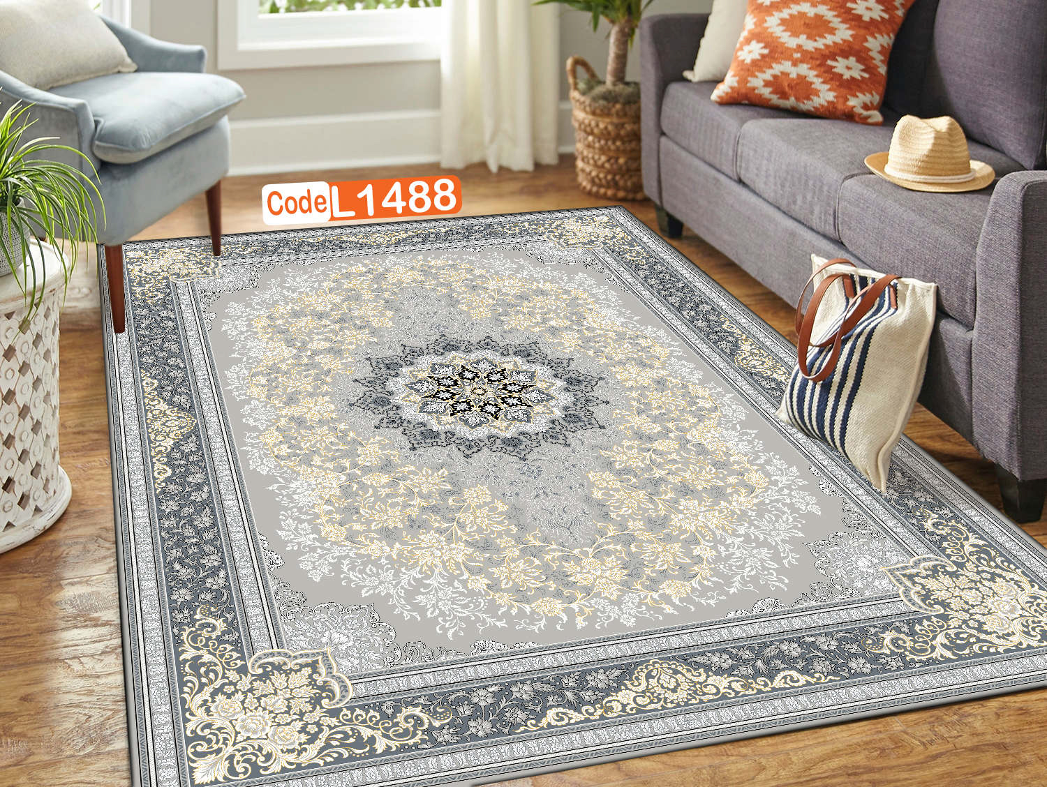 روفرشی کشدار (کاور فرش) و فرشینه و پادری کالای خواب متین کد L 1488