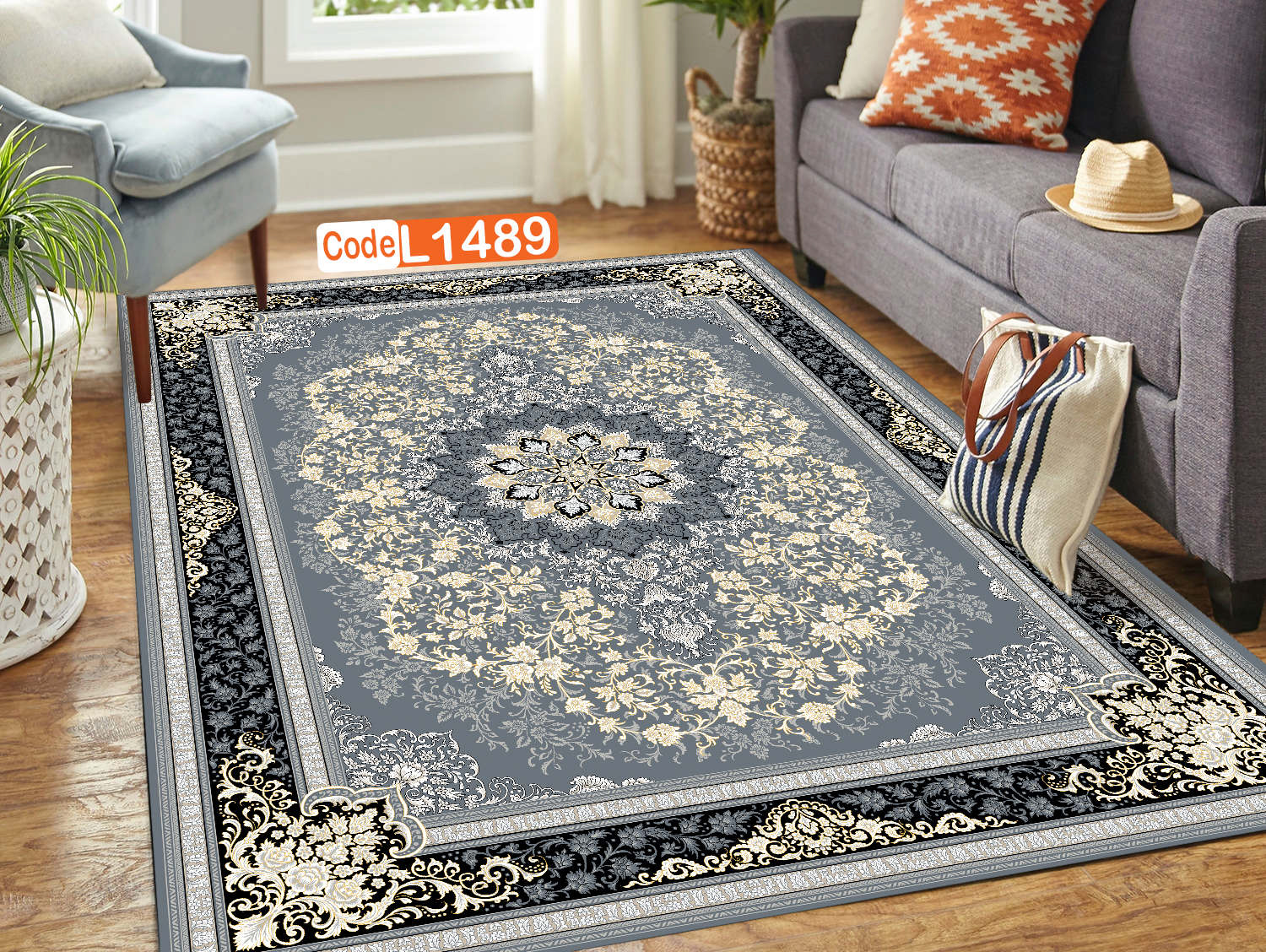 روفرشی کشدار (کاور فرش) و فرشینه و پادری کالای خواب متین کد L 1489