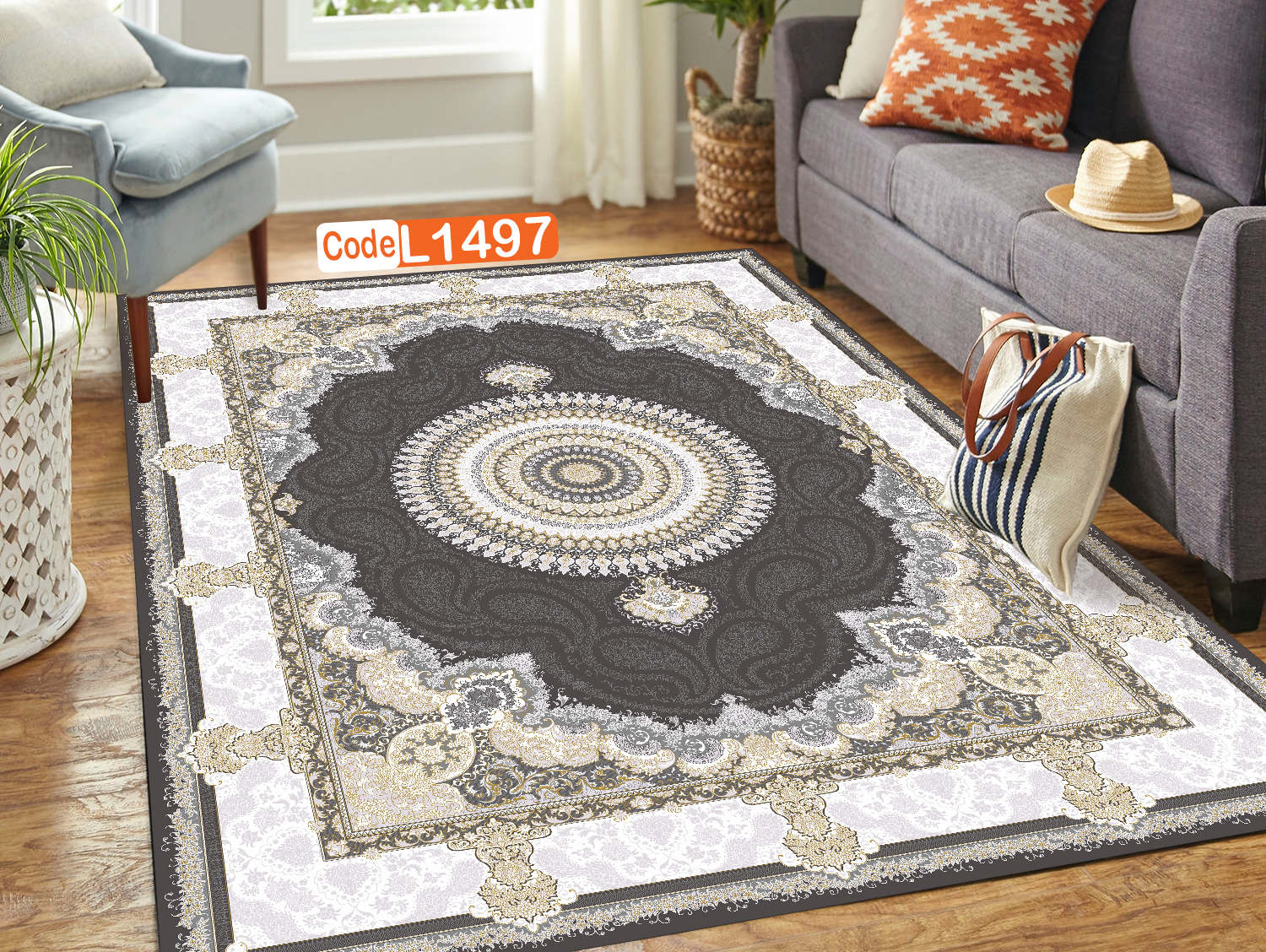 روفرشی کشدار (کاور فرش) و فرشینه و پادری کالای خواب متین کد L 1497