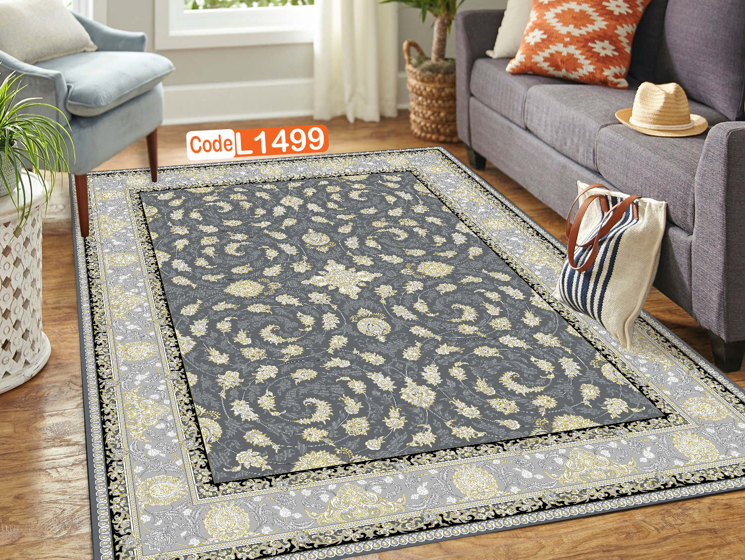 روفرشی کشدار (کاور فرش) و فرشینه و پادری کالای خواب متین کد L 1499