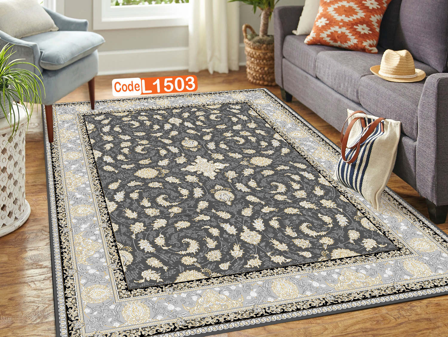 روفرشی کشدار (کاور فرش) و فرشینه و پادری کالای خواب متین کد L 1503
