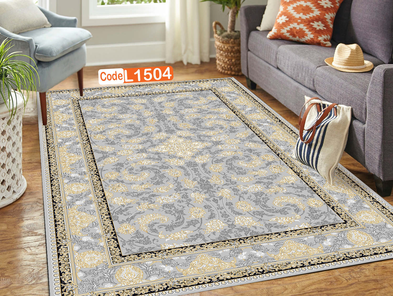 روفرشی کشدار (کاور فرش) و فرشینه و پادری کالای خواب متین کد L 1504