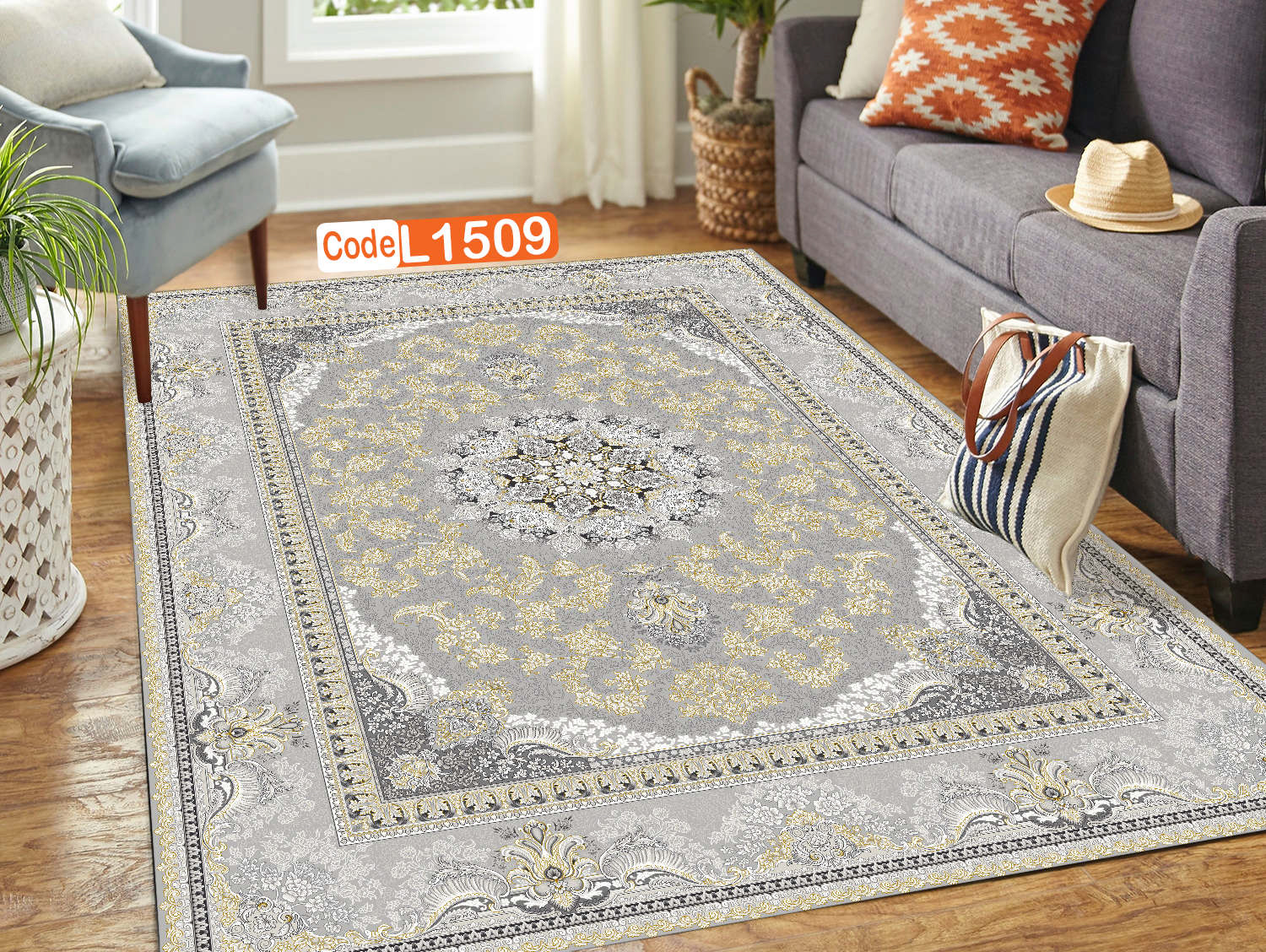 روفرشی کشدار (کاور فرش) و فرشینه و پادری کالای خواب متین کد L 1509
