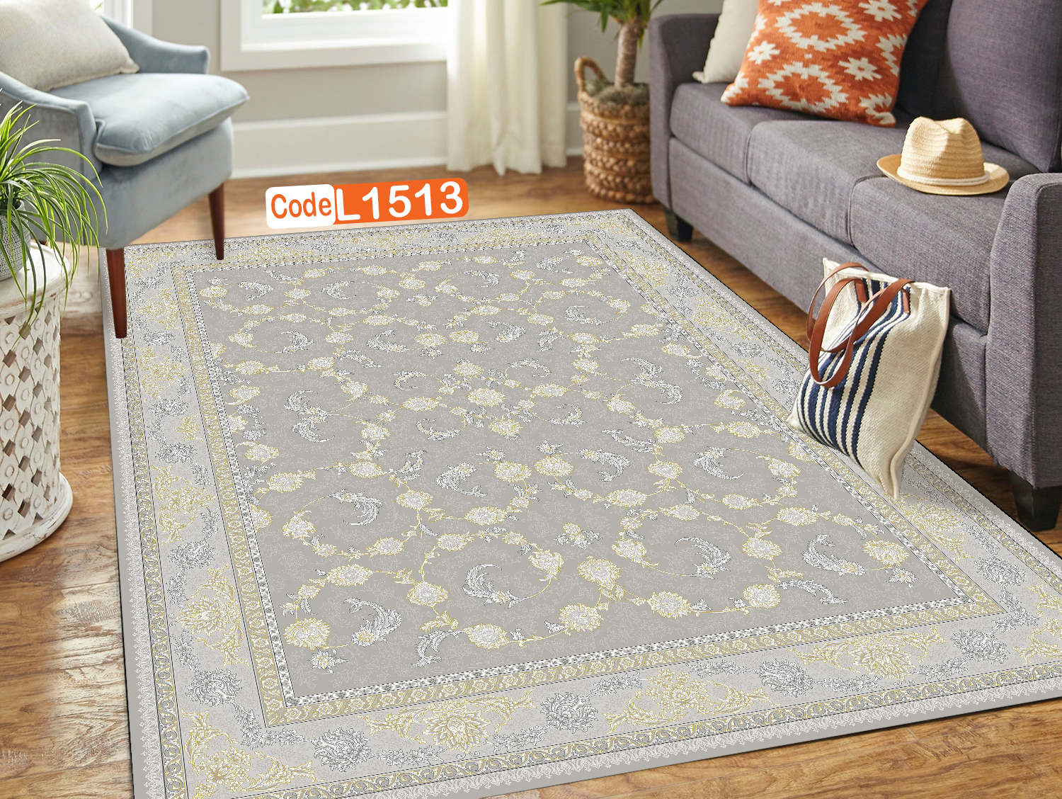 روفرشی کشدار (کاور فرش) و فرشینه و پادری کالای خواب متین کد L 1513