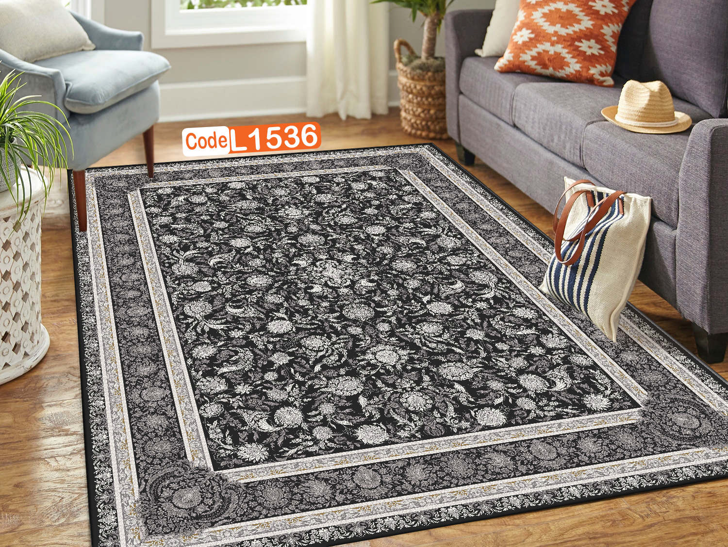روفرشی کشدار (کاور فرش) و فرشینه و پادری کالای خواب متین کد L 1536