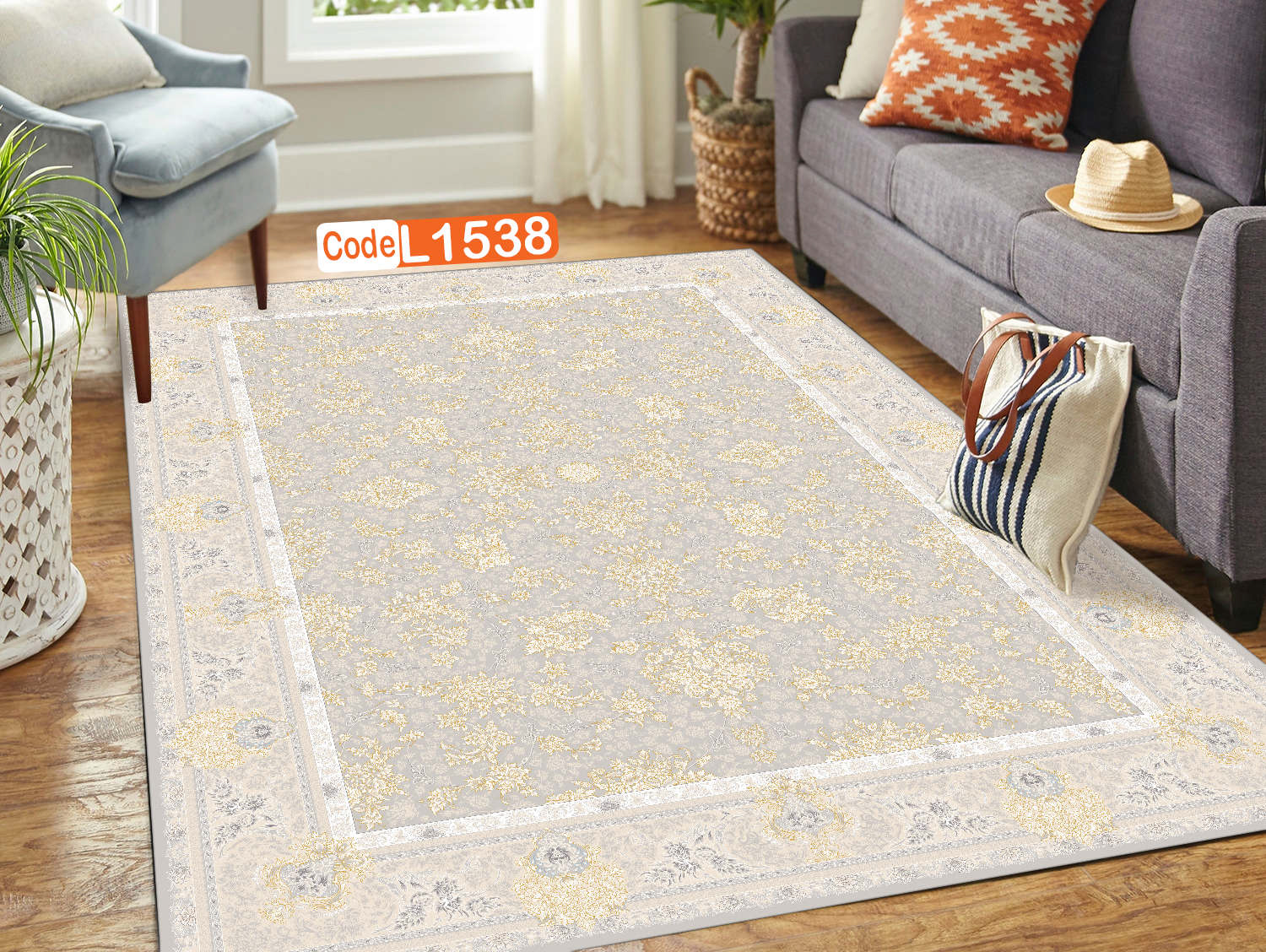 روفرشی کشدار (کاور فرش) و فرشینه و پادری کالای خواب متین کد L 1538