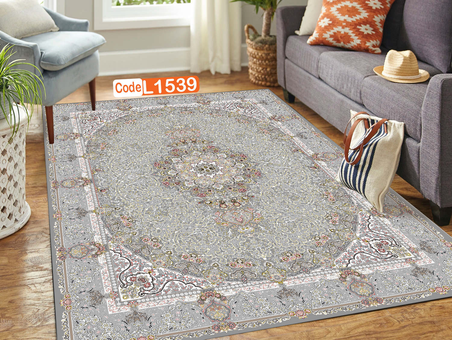 روفرشی کشدار (کاور فرش) و فرشینه و پادری کالای خواب متین کد L 1539