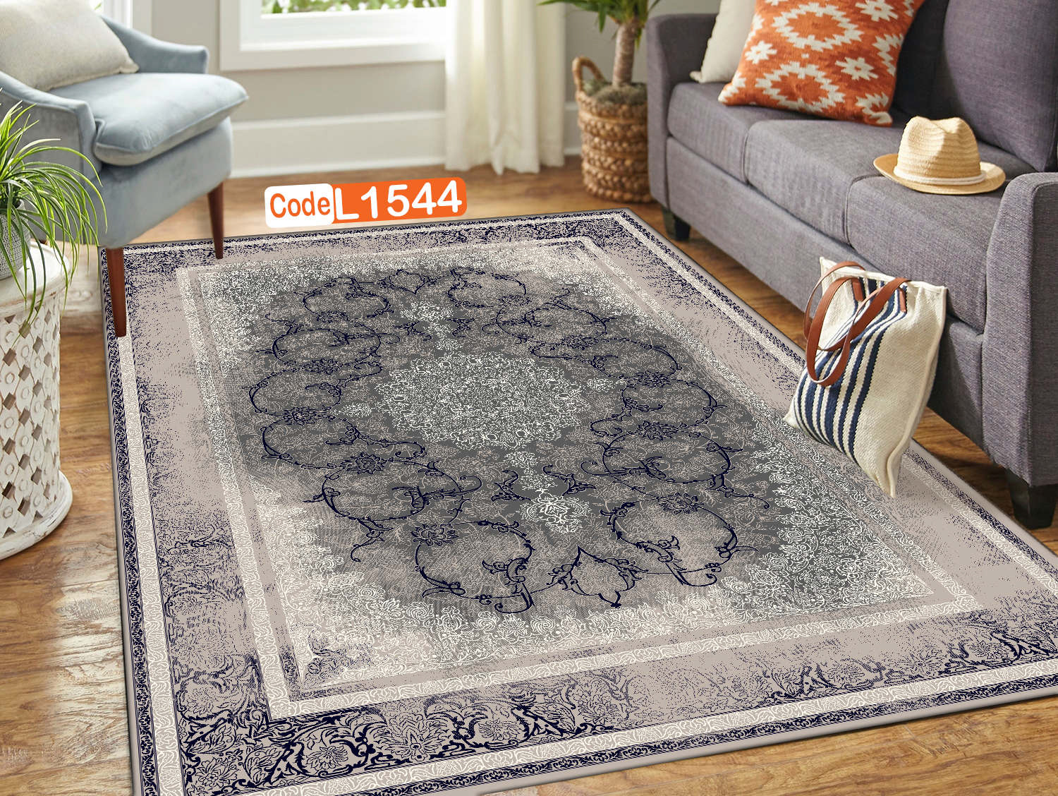 روفرشی کشدار (کاور فرش) و فرشینه و پادری کالای خواب متین کد L 1544